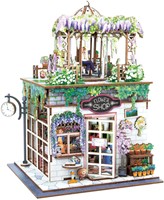 Buki kit de construcción diorama tienda de flores de madera con luz LED-2