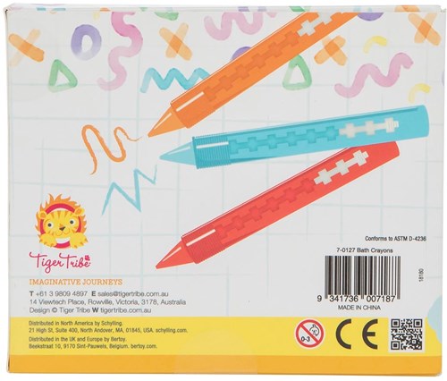 Tiger Tribe crayones de baño juguete de baño multicolor para diversión creativa-3