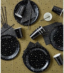 Paperdreams Party table set - zwart/goud