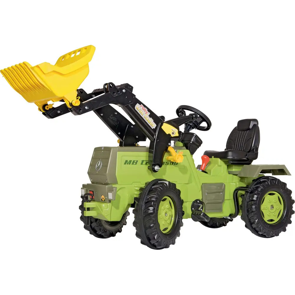 Rolly Toys tractor a pedales MB-Trac 1500 con cargador - tractor de juguete verde