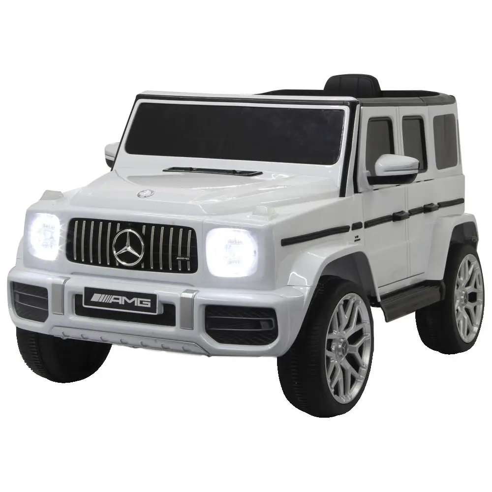 Jamara coche eléctrico Mercedes-AMG G 63 blanco 12V para niños con música