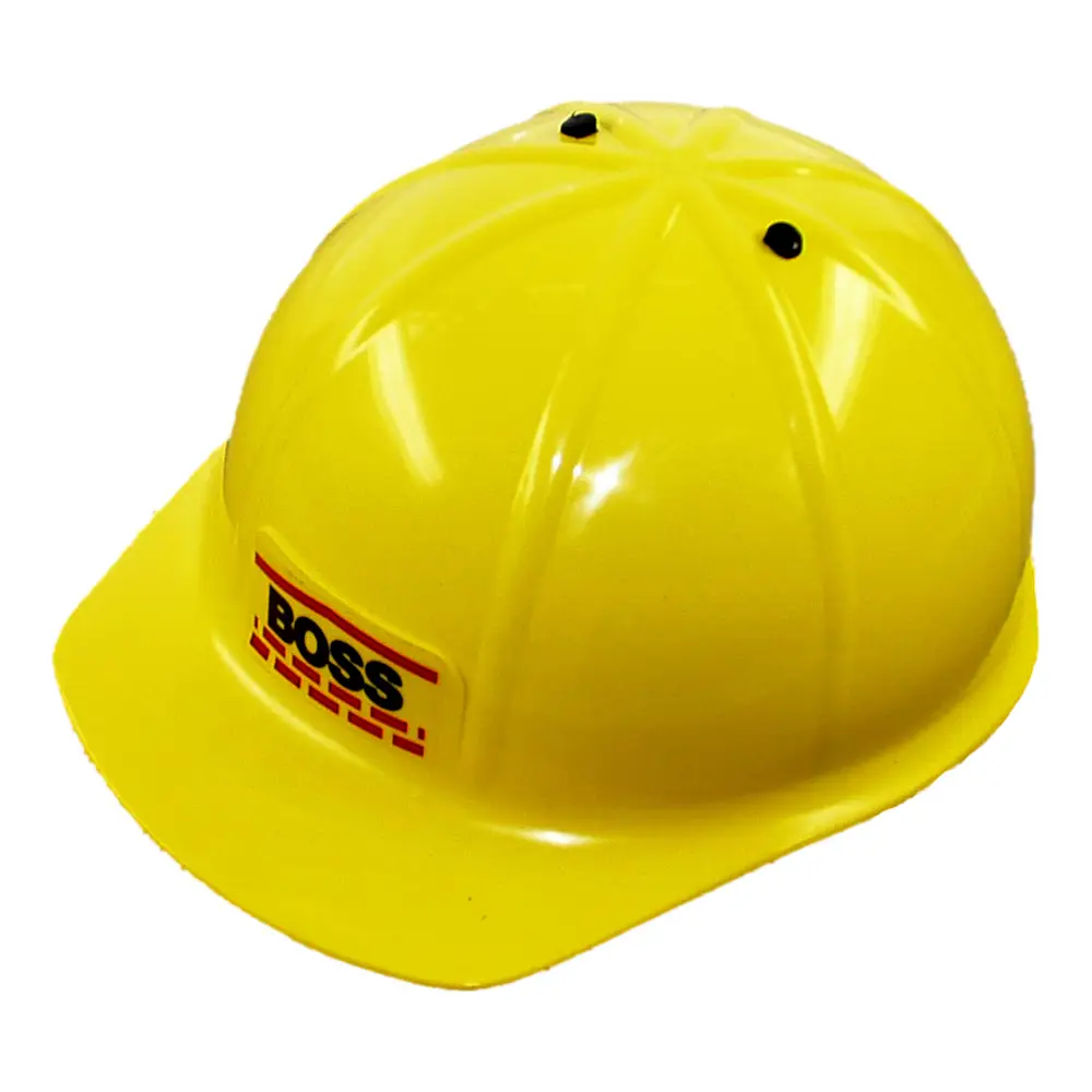 Vedes casco de construcción juguete amarillo con correa - casco disfraz 20cm