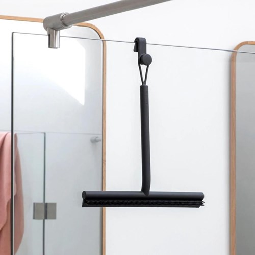 Brabantia limpiacristales de ducha accesorio baño con gancho puerta silicona gris-3