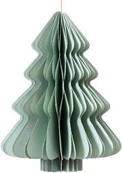 Decoris adorno navideño árbol papel verde 15cm FSC decoración