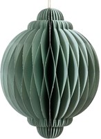 Kaemingk adorno navideño papel verde FSC sostenible Ø11x15cm árbol