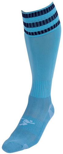Precision calcetines de fútbol junior 3-rayas pro azul navy deporte
