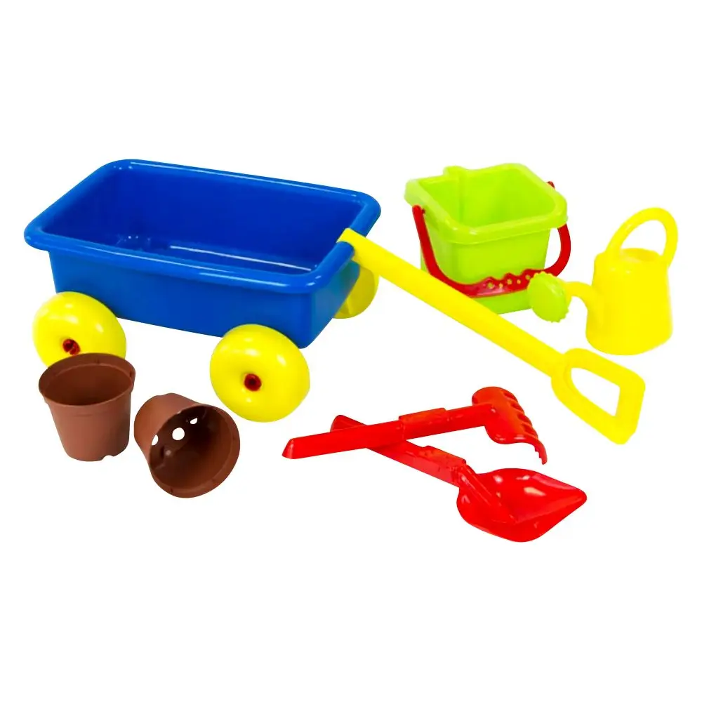 Vedes carrito de jardín set de juguete 7 piezas para niños jardinería