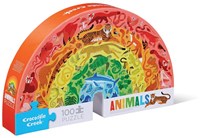Crocodile Creek puzzle animales arcoíris 100 piezas juguete colorido