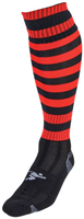 Precision calcetines de fútbol Hooped Pro adulto negro-rojo deportivos