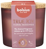 Bolsius vela aromática vaso de cristal con corcho Floral Blessings 66/83 rosa-3
