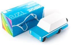 Candylab coche de juguete de madera - Mississippi Mule azul - diseño retro