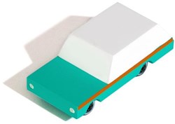 Candylab coche de madera - coche de carreras diseño verde teal