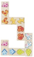 Goki Domino - juego educativo 3D granja niños cartón-2