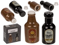 Peper & zoutstel Beer & Wine 4,5x4,5x6cm