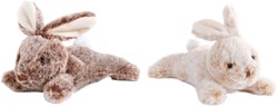 Peluche conejo tumbado 22cm color arena juguete