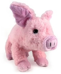 Pluche varken 24cm met kraalogen