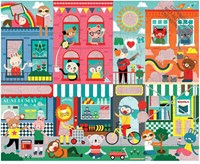 Petit Collage puzzle decodificador Barrio Amistoso - juguete educativo-2