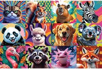 Trefl puzzle 300 piezas - Funny village - juego educativo niños cartón-2