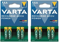 Varta pilas AAA recargables 4 unidades accesorios juguetes