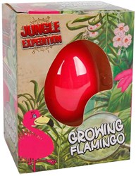 Jungle Expedition huevo de juguete con flamenco que crece, juguete flamenco 6cm