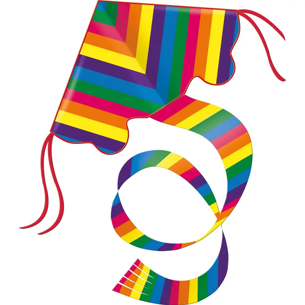 Günther cometa Rainbow monohilo colorida para niños 97x58cm