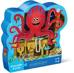 Crocodile Creek puzzle maxi - tesoro del pulpo - 36 piezas