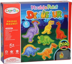 Gips Gieten Glow in the Dark Magneten - Dino's