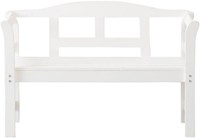 Banco de jardín madera de pino FSC blanco - 2 plazas mueble sostenible