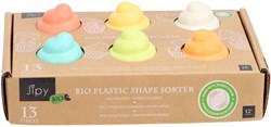 Jipy juguete educativo bioplástico Clasificador de formas Cupcake multicolor