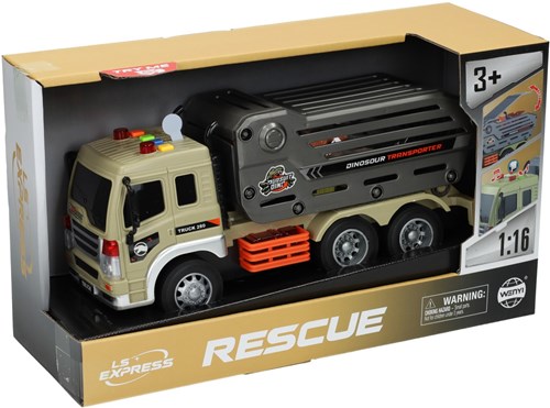 Albatros Hengelsport camión de juguete con dinosaurios - juguete colorido para niños