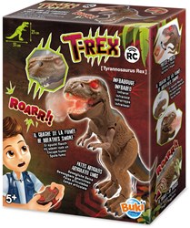 Buki dinosaurio RC T-Rex con mando a distancia y efecto humo