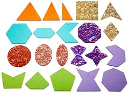 TickiT set creativo Rainbow Glitter Shapes - formas coloridas