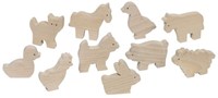Goki set de animales de granja de madera - 10 piezas - juguete educativo-2