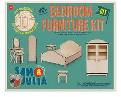 Het Muizenhuis set muebles dormitorio - accesorios casa de muñecas cartón