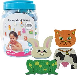 Edushape Juguetes para el baño Funny Mix Animals