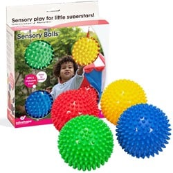 Juego de 4 pelotas sensoriales Edushape - 10 cm