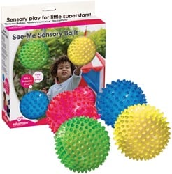 Edushape Bolas Sensoriales Pequeñas set de 4 en CB -10cm