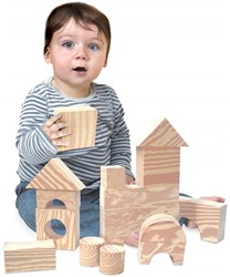 Edushape Madera-Imitación Bloques de Espuma - 30 piezas en caja