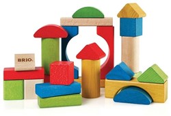 Brio set de bloques de madera 25 piezas - juguete de construcción colorido