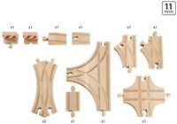Brio Set de expansión de vías de tren para expertos 11 piezas - juguete de madera-3
