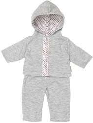 Skrallan Poppenkleding joggingpak grijs (36-40cm)