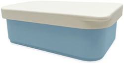 Smikkels fiambrera acero inoxidable con tapa de silicona 900ml azul - niños