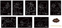Avenir scratch junior sirena set creativo 23x23cm 8 piezas artístico