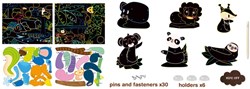 Avenir Scratch set creativo animales salvajes marionetas articuladas 6 piezas 5+