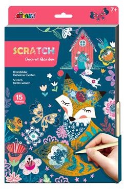 Avenir libro de scratch art A4 jardín secreto dibujo creativo 15 páginas-2