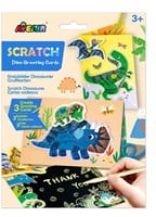 AVENIR Scratch Art - Tarjetas de felicitación - Dinos