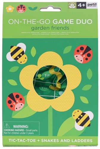 Petit Collage juego de viaje dúo - amigos del jardín - juego clásico infantil
