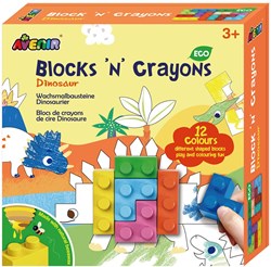 Bloques y Lápices de Colores AVENIR - Dinosaurio