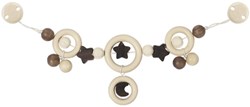 Heimess cadena para cochecito madera luna y estrellas con clips 40 cm