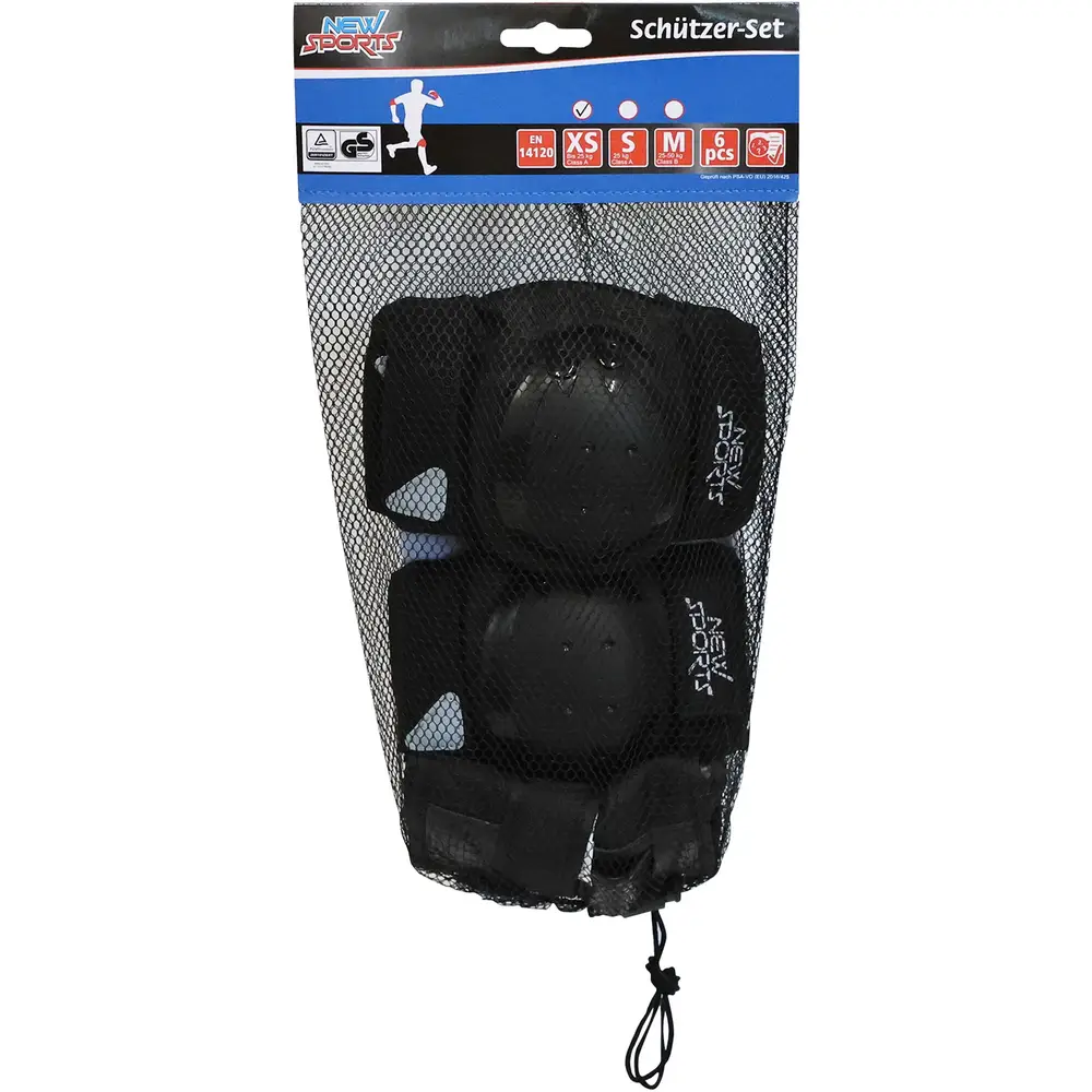 New Sports set de protección infantil XS negro - protección skate hasta 25kg
